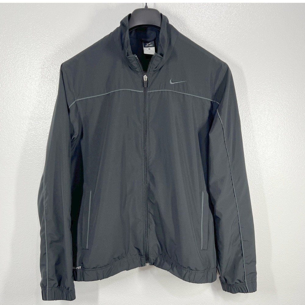 Nike Dri-FIT‎ Gimmick Jacket Full Zip Lightweight Running Athletic Black Large
